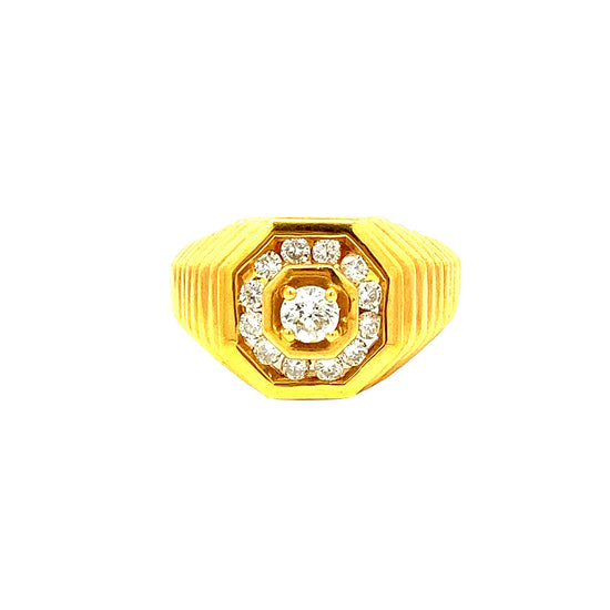 GOLD DIAMOND RING ( 20K ) - P000036