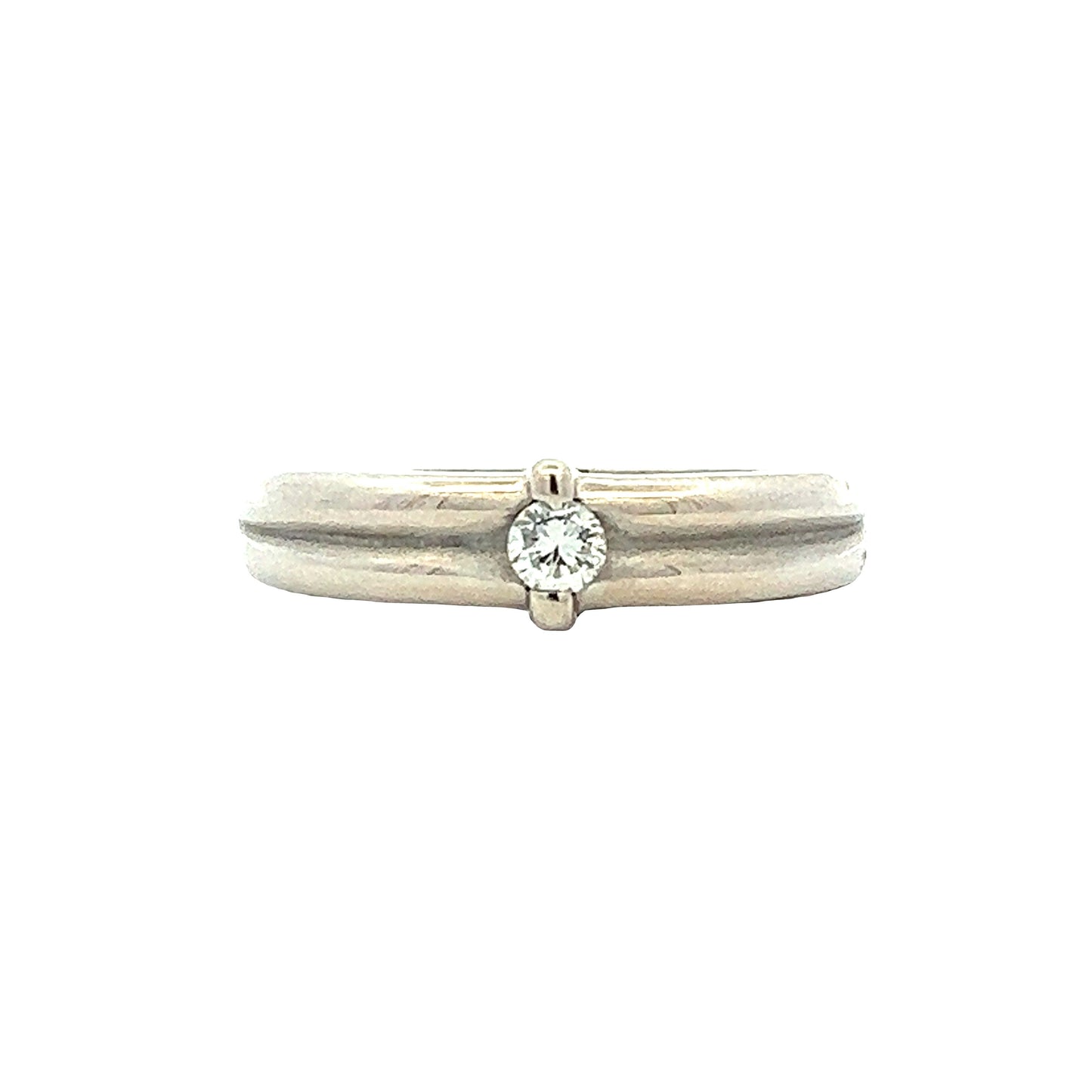 WHITE GOLD DIAMOND RING ( 18K ) - P000526