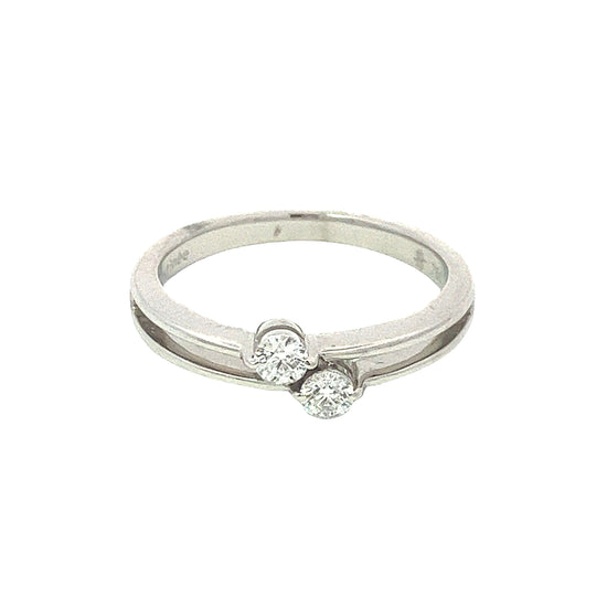 Load image into Gallery viewer, WHITE GOLD DIAMOND RING ( 18K ) ( 2.35g ) - P000166
