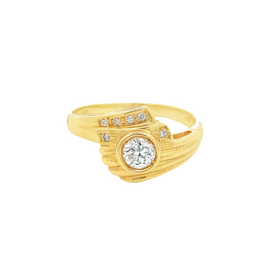 Load image into Gallery viewer, GOLD DIAMOND RING ( 18K ) - P000275
