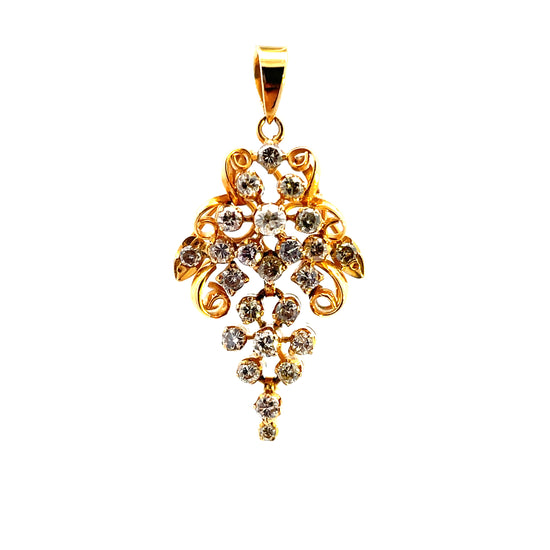 Load image into Gallery viewer, GOLD DIAMOND PENDANT ( 18K ) ( 4.33g ) - P000477 Chain sold separately
