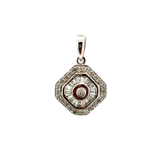Load image into Gallery viewer, 18K WHITE GOLD DIAMOND PENDANT - P000450
