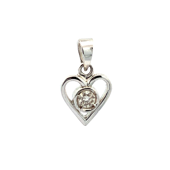 Load image into Gallery viewer, WHITE GOLD DIAMOND PENDANT ( 22K ) ( 1.21g ) - P000108 Chain sold separately
