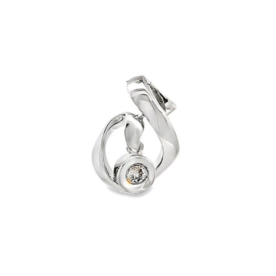 18K WHITE GOLD DIAMOND PENDANT - P000040
