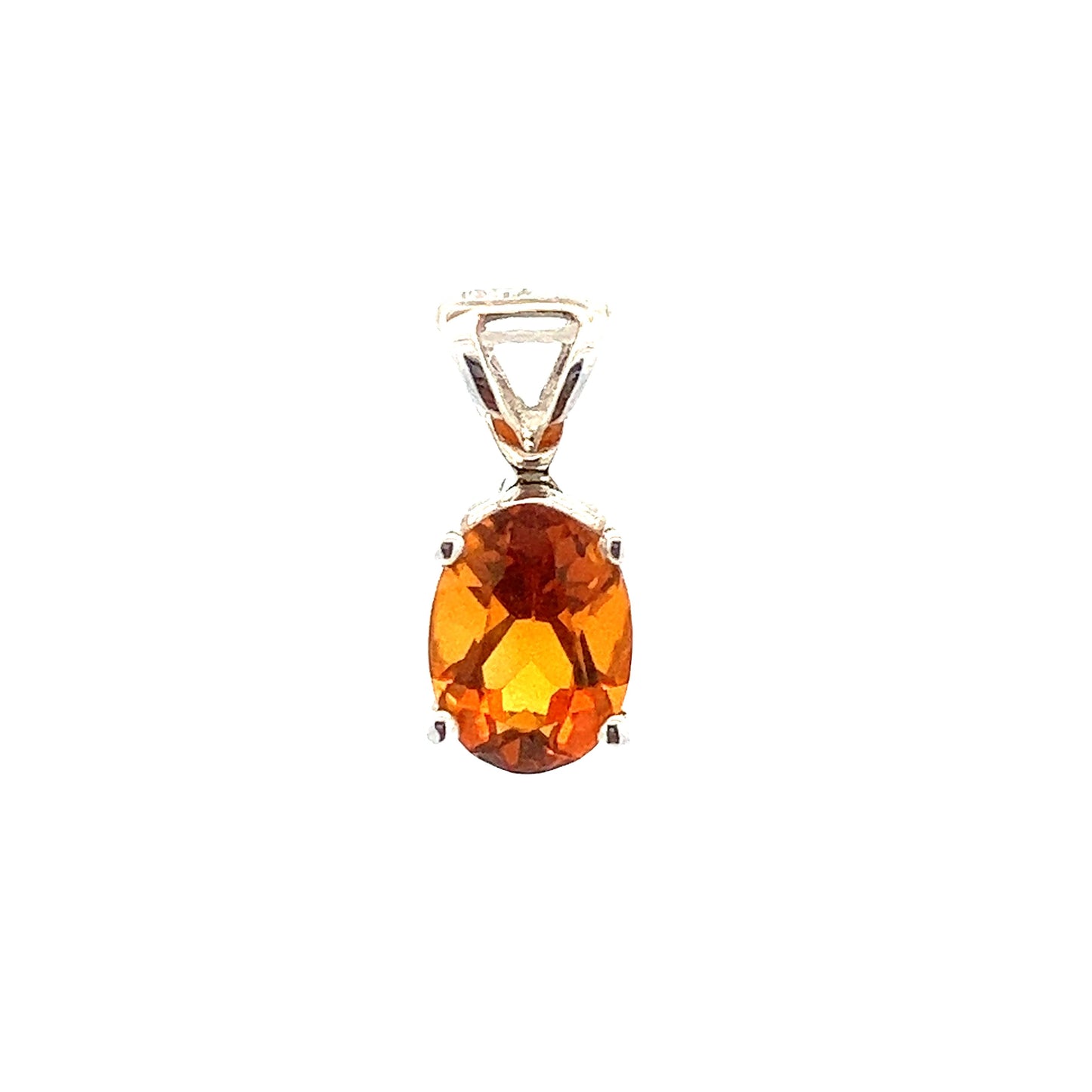 WHITE GOLD STONE PENDANT ( 18K ) ( 0.88g ) - P000147 Chain sold separately