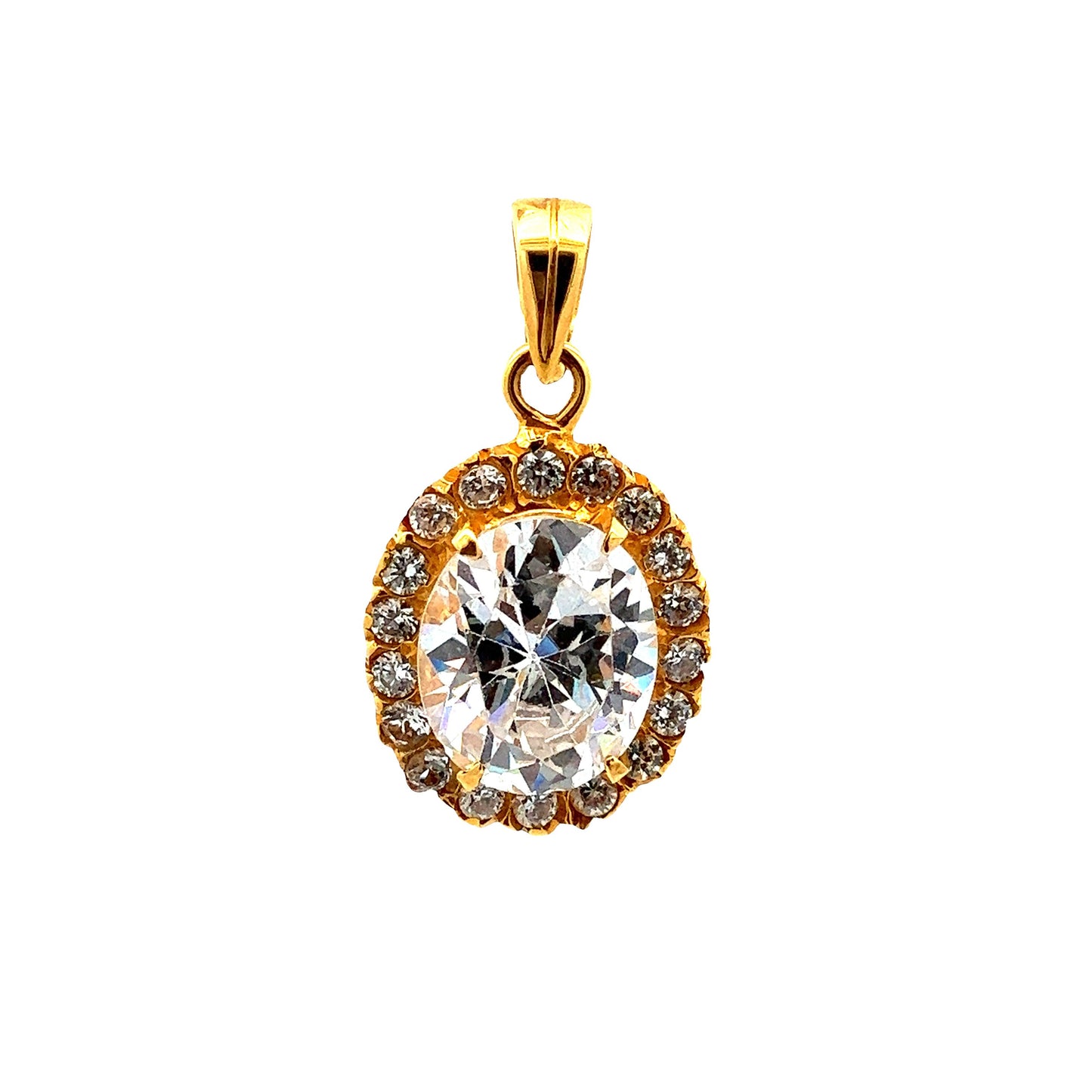 GOLD STONE PENDANT ( 18K ) ( 5.33g ) - P000263 Chain sold separately