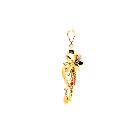 GOLD STONE PENDANT ( 18K ) ( 1.53g ) - P000198 Chain sold separately