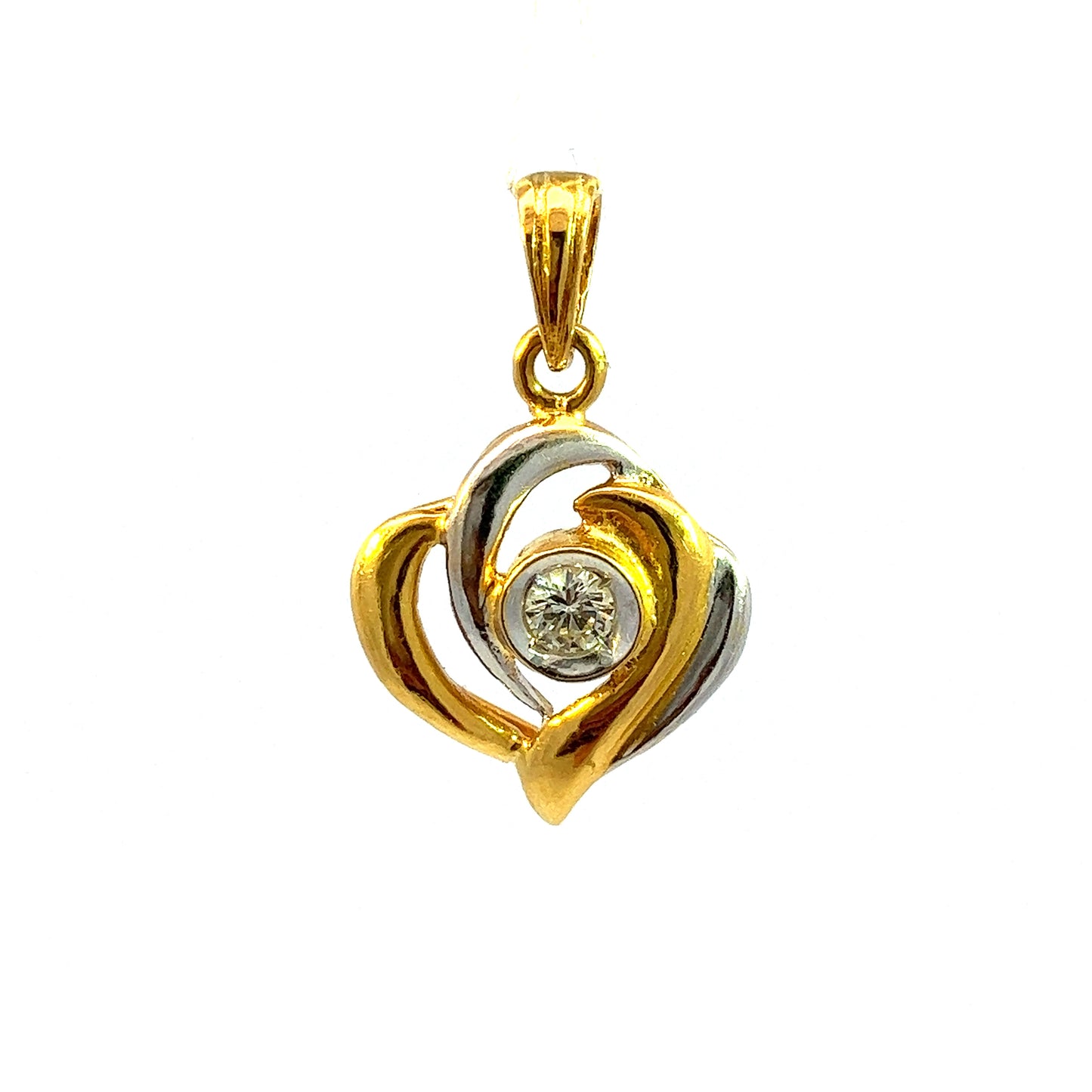 20K GOLD DIAMOND PENDANT - 0002253