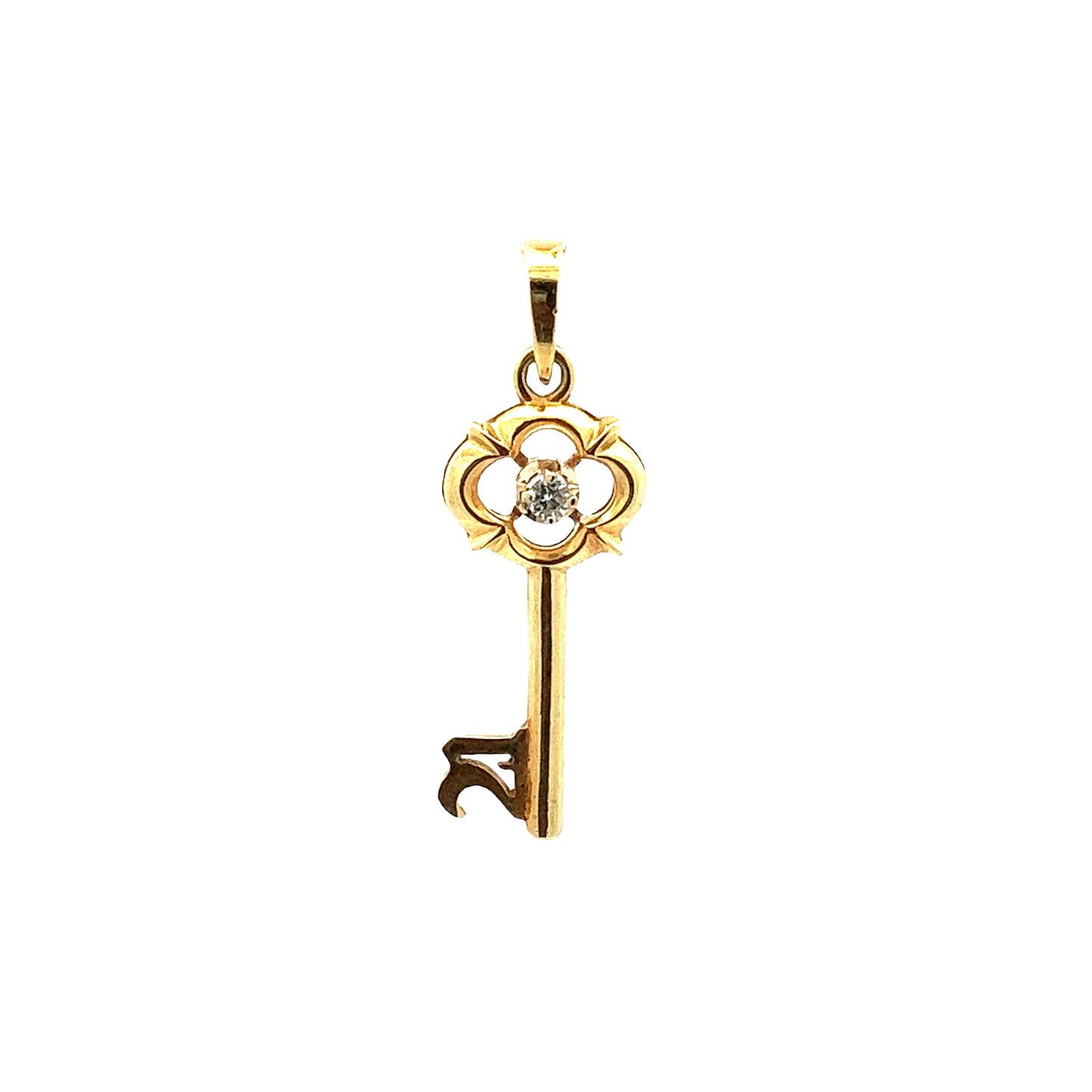 Load image into Gallery viewer, GOLD DIAMOND PENDANT ( 14K ) ( 1.55g ) - 0001257 Chain sold separately
