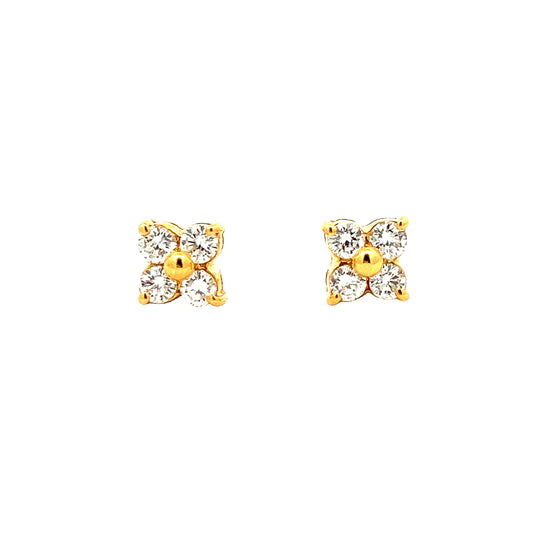 20K GOLD DIAMOND EARRINGS - 0018551