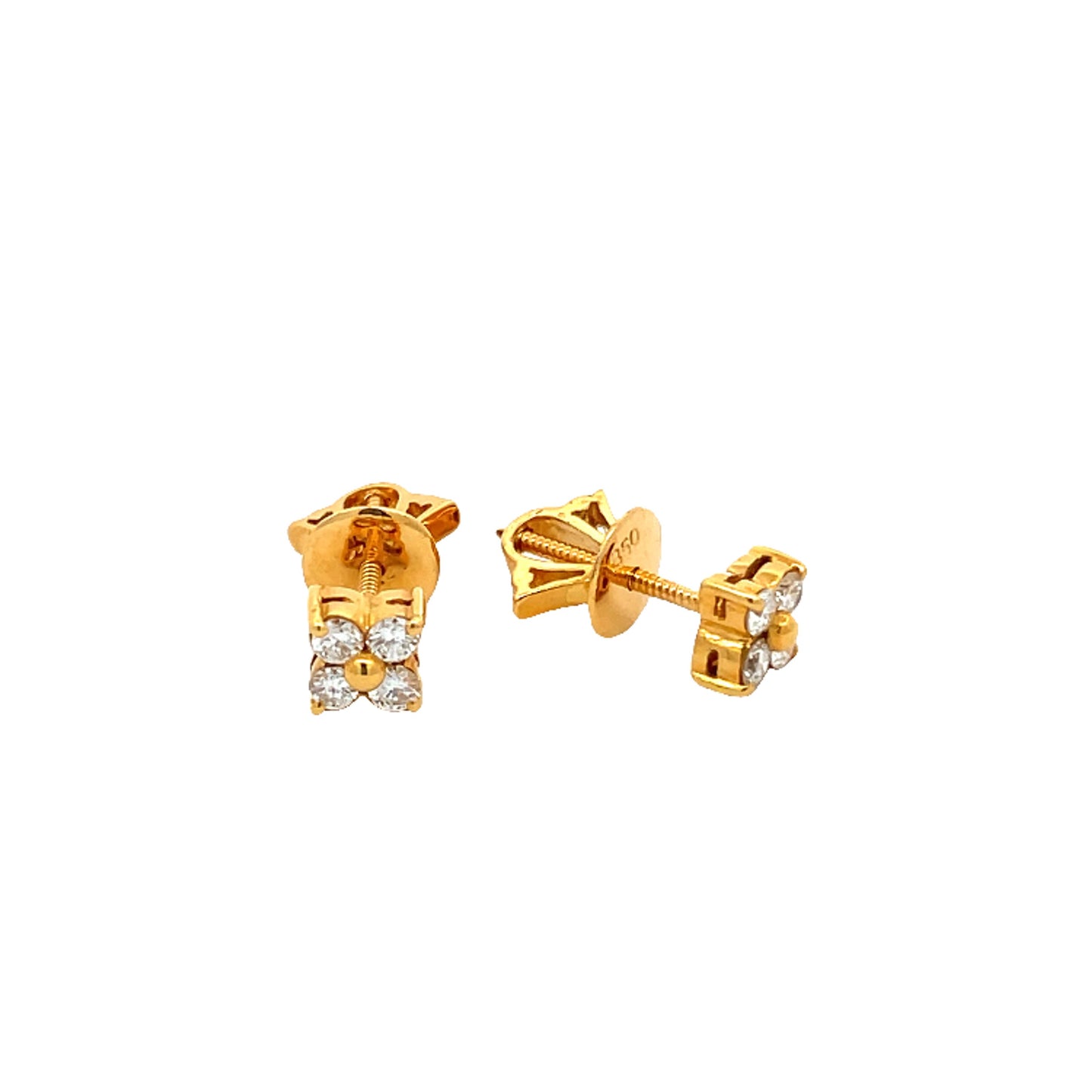 20K GOLD DIAMOND EARRINGS - 0018551