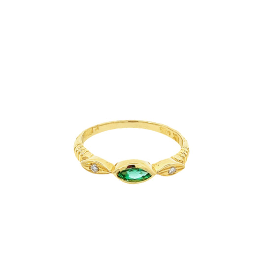 GOLD BRILLIANT RING ( 14K ) - 0016517