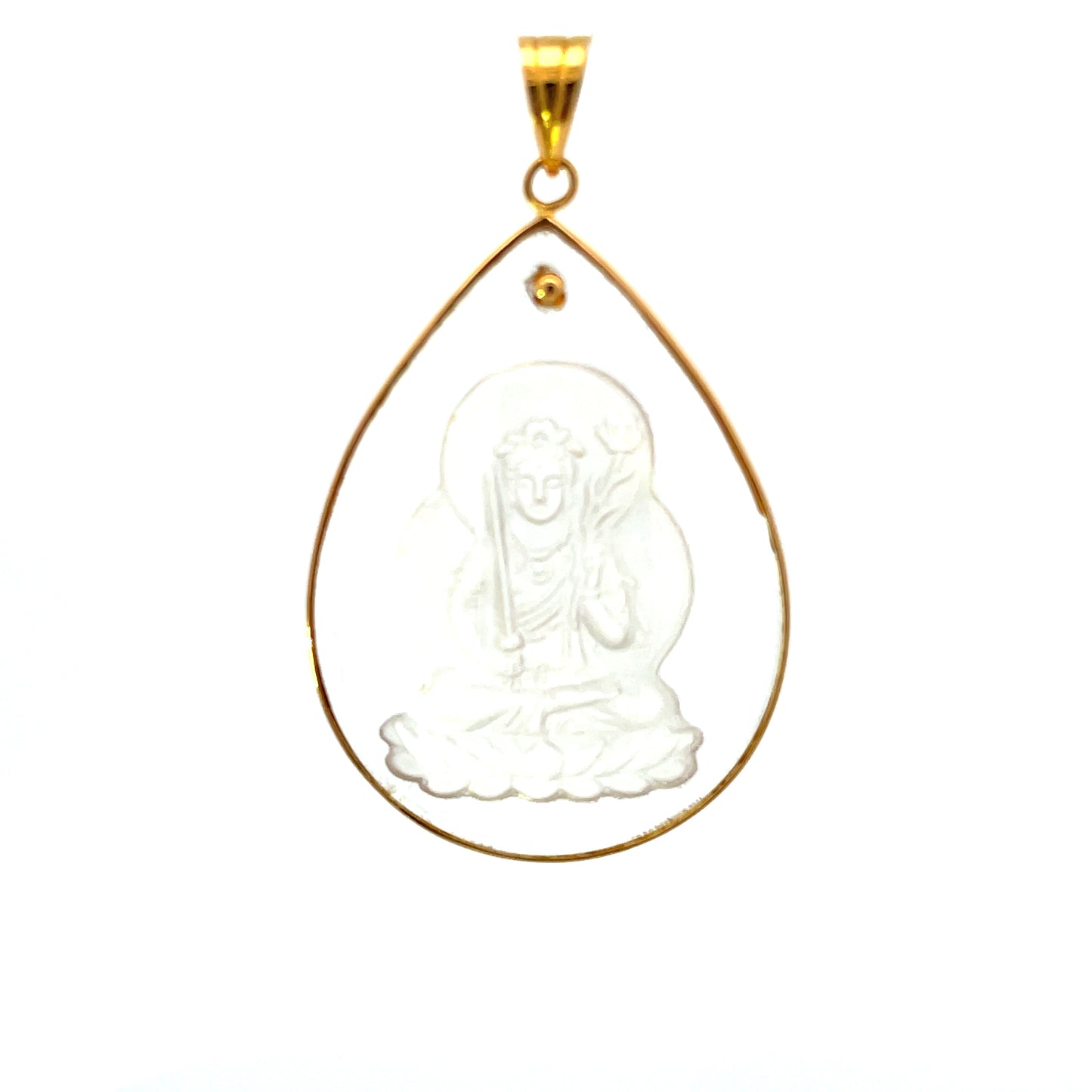 20K GOLD STONE PENDANT - 0019485