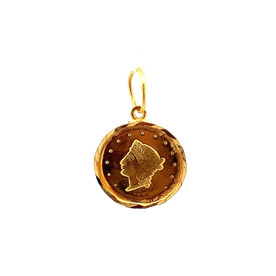 22K GOLD PENDANT - 0019872