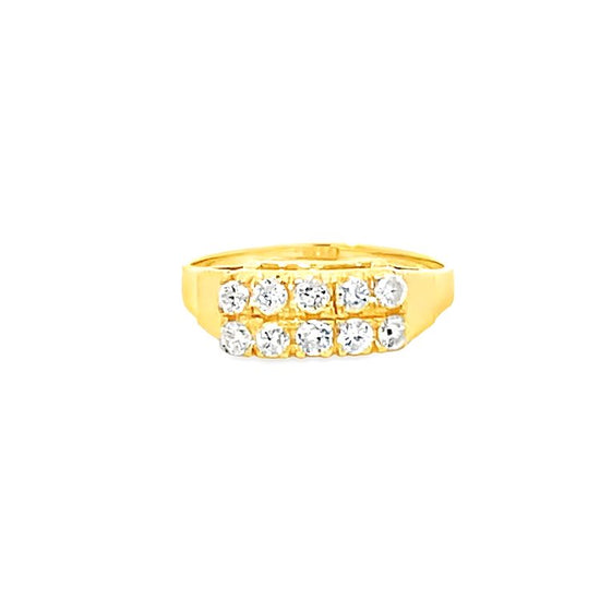 18K GOLD DIAMOND RING - 0020298
