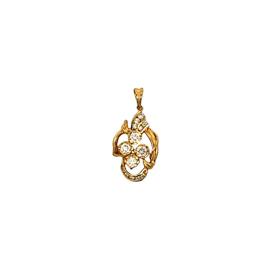 20K GOLD DIAMOND PENDANT - 0020326