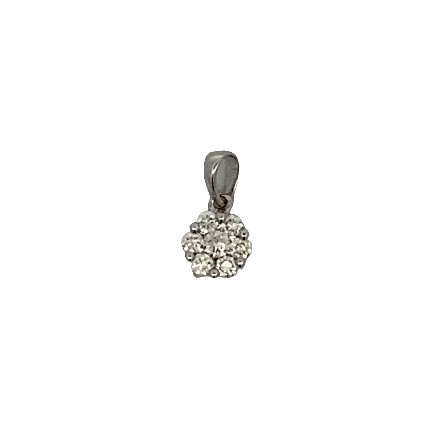 18K WHITE GOLD DIAMOND PENDANT - 0020339