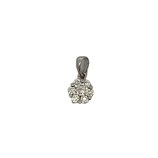 18K WHITE GOLD DIAMOND PENDANT - 0020339
