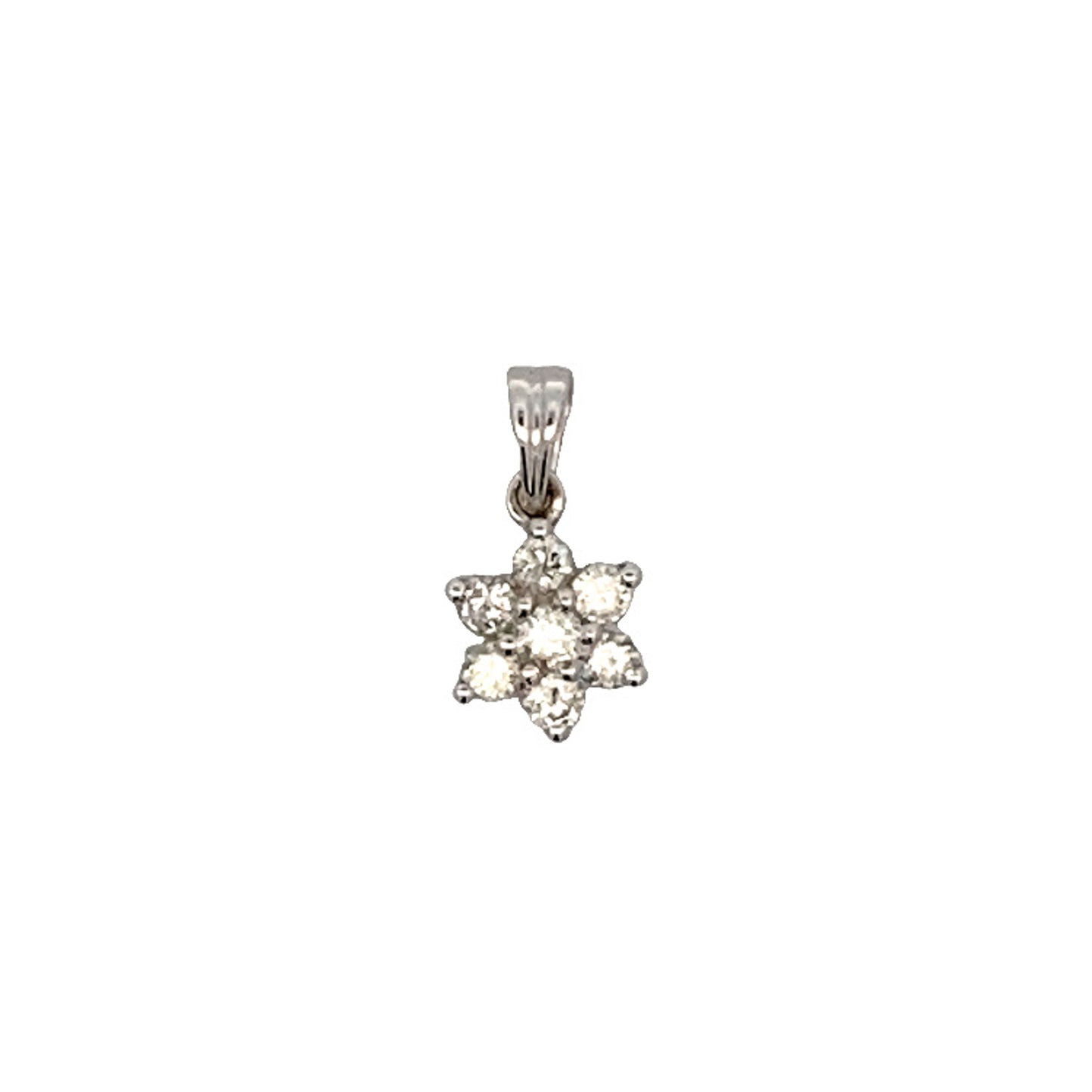18K WHITE GOLD DIAMOND PENDANT - 0020341