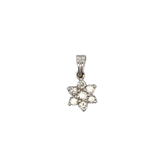 18K WHITE GOLD DIAMOND PENDANT - 0020341
