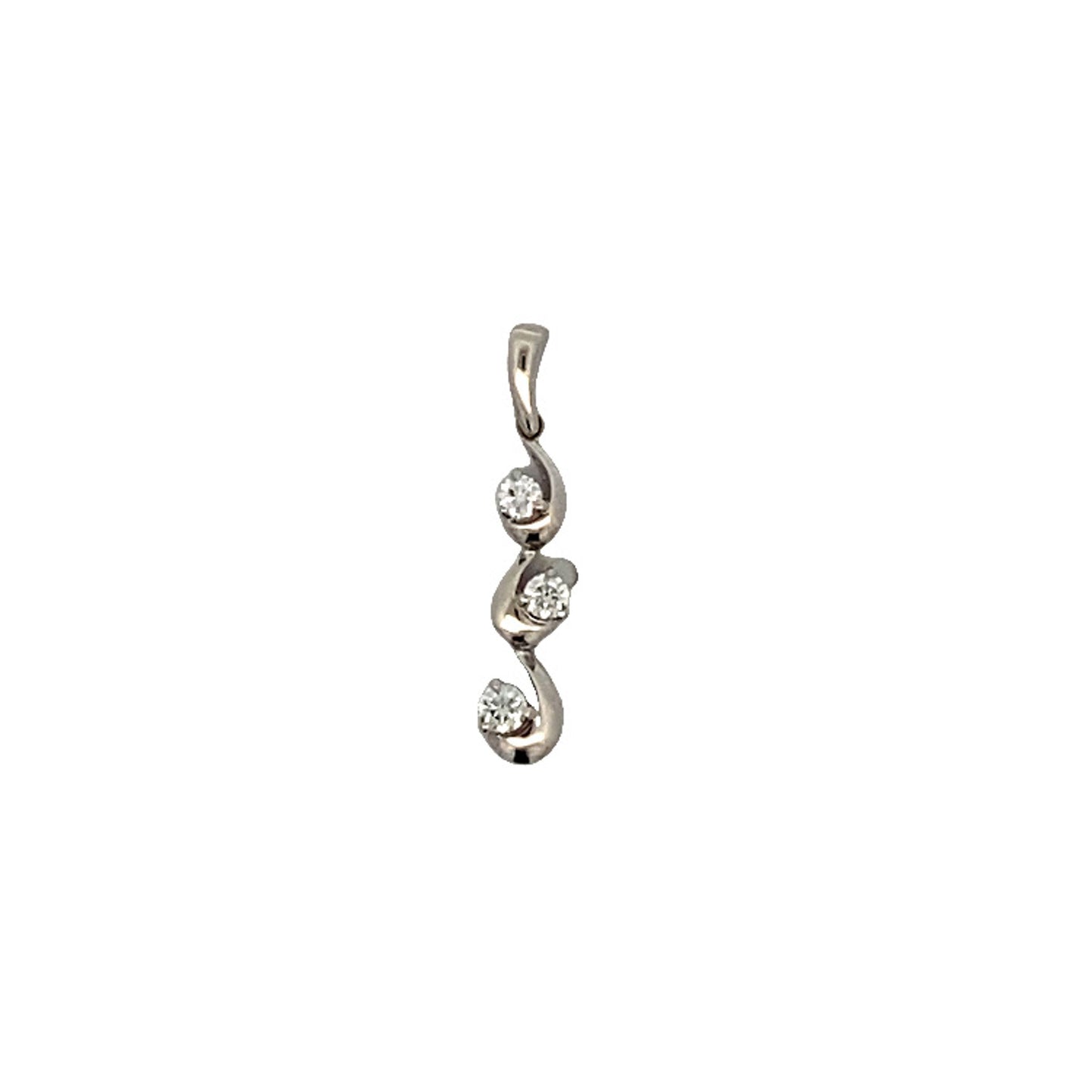 18K WHITE GOLD DIAMOND PENDANT - 0020342