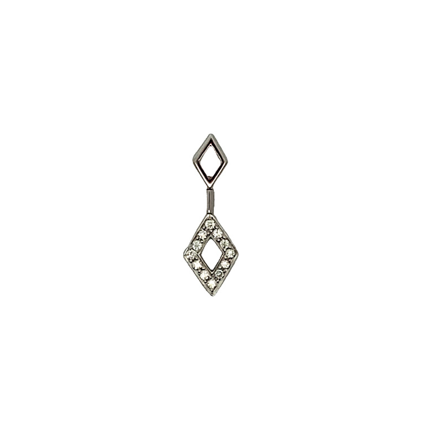 18K WHITE GOLD DIAMOND PENDANT - 0020343