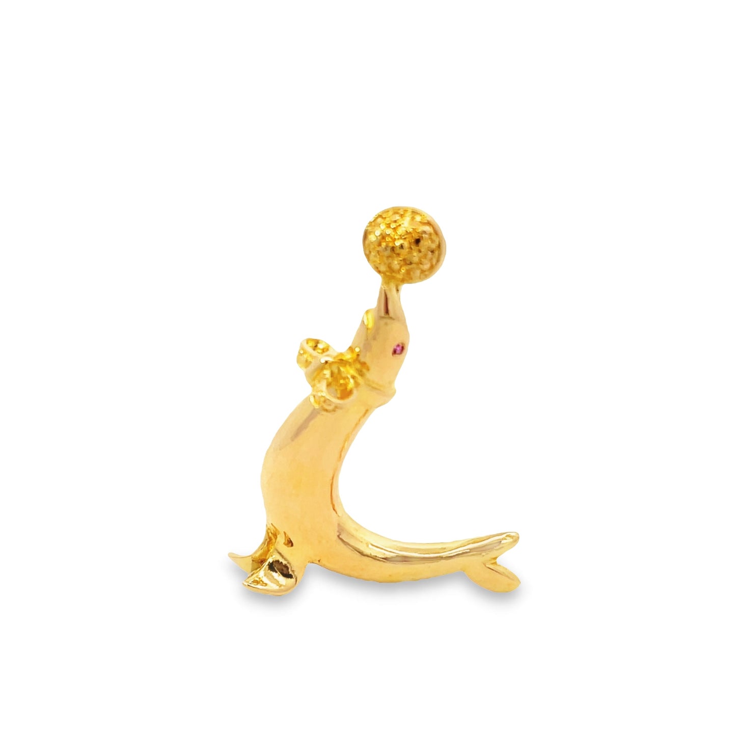 22K GOLD STONE PENDANT - 0021485