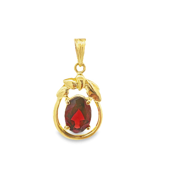 18K GOLD STONE PENDANT - 0021517