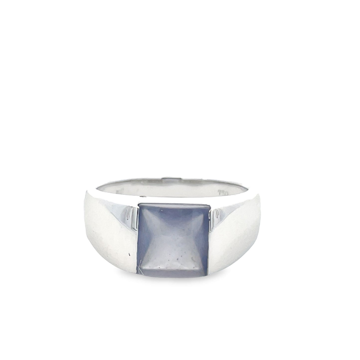 18K WHITE GOLD STONE RING - 0021534