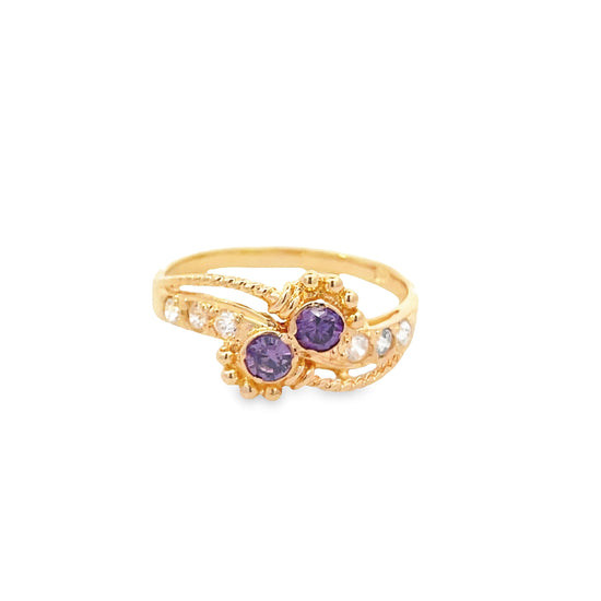 18K GOLD STONE RING - 0021544