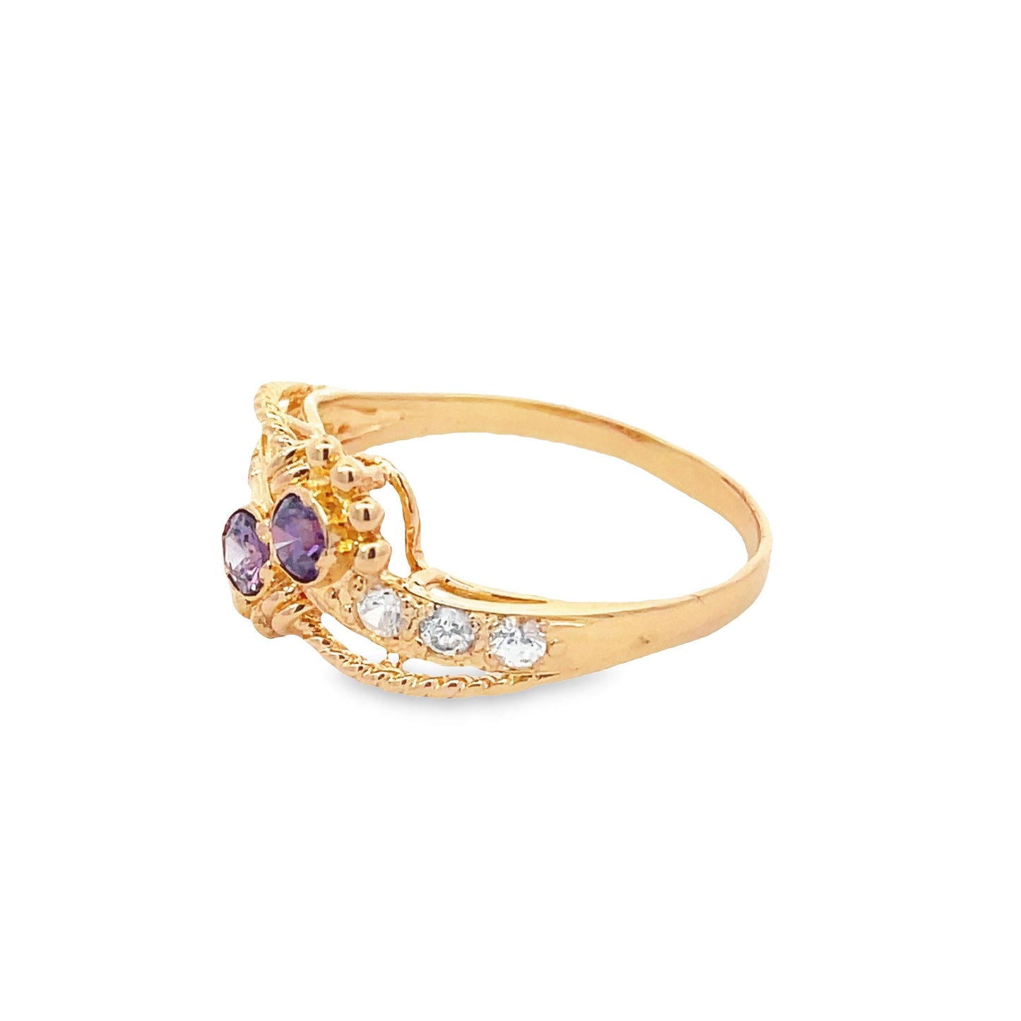 18K GOLD STONE RING - 0021544