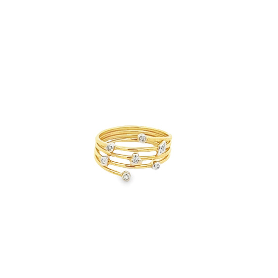 18K GOLD DIAMOND RING - 0021052
