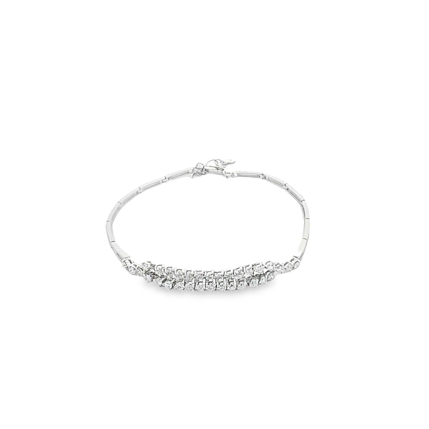 18K WHITE GOLD DIAMOND BRACELET - 0021068