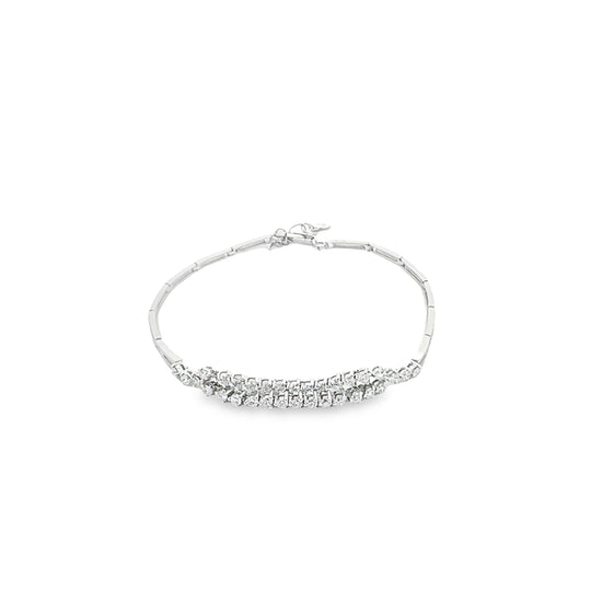 18K WHITE GOLD DIAMOND BRACELET - 0021068