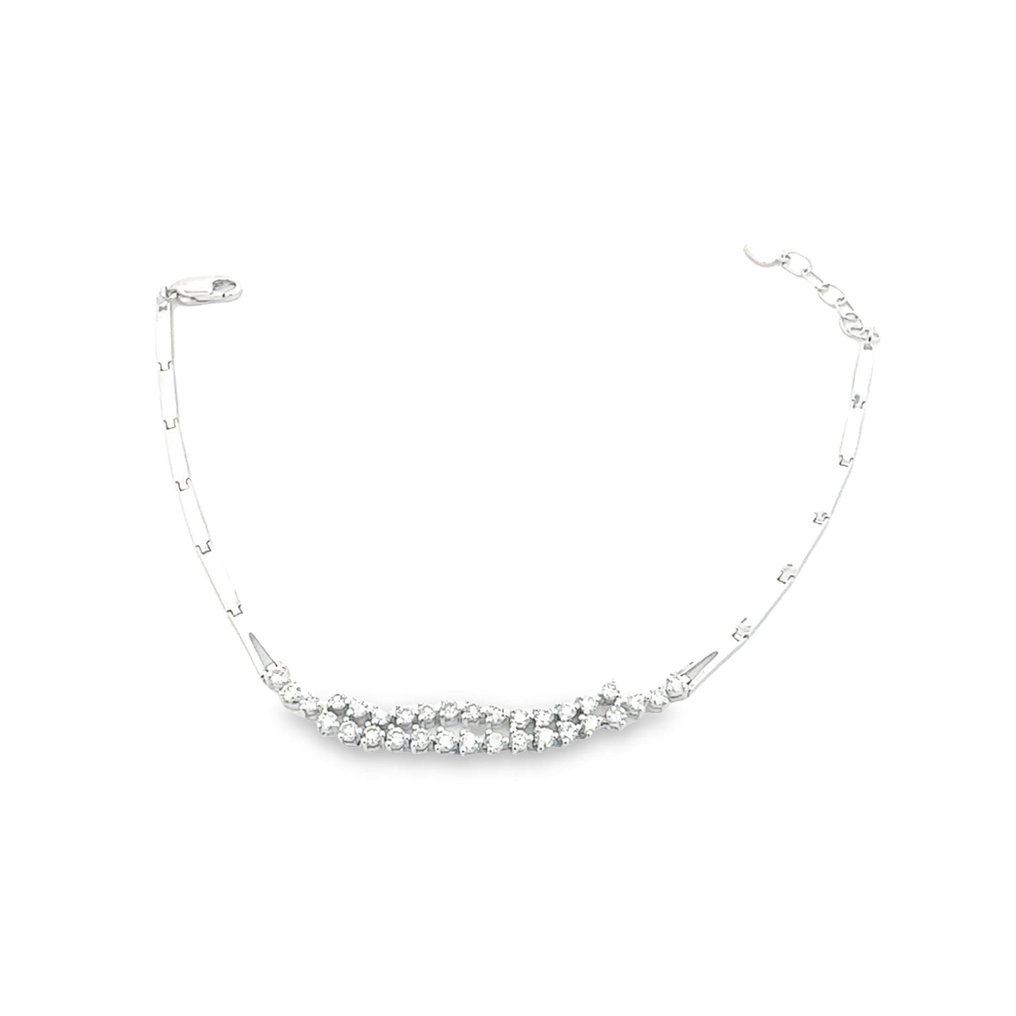 18K WHITE GOLD DIAMOND BRACELET - 0021068