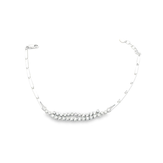 18K WHITE GOLD DIAMOND BRACELET - 0021068