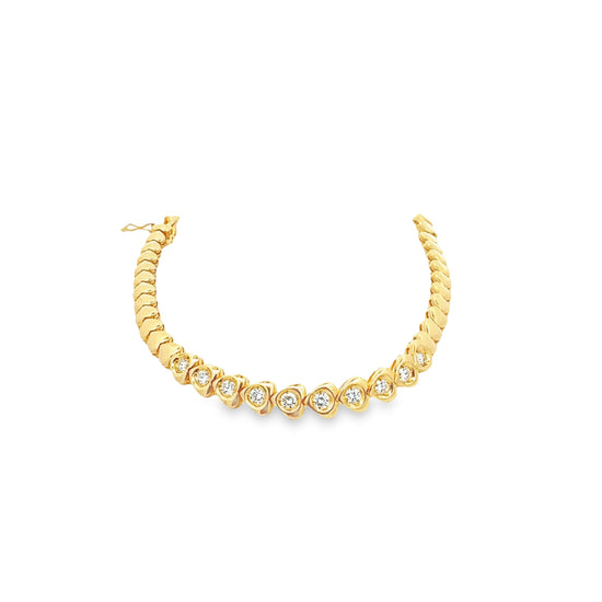 20K GOLD DIAMOND BRACELET - 0021072