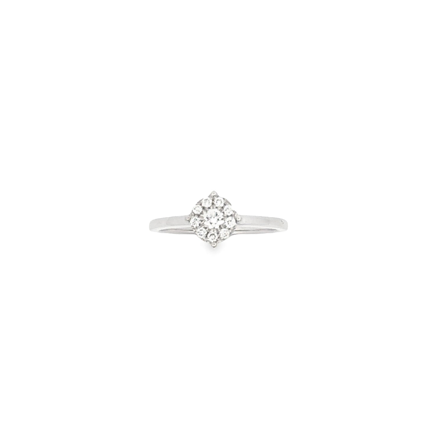 18K WHITE GOLD DIAMOND RING - 0021082