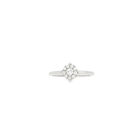 18K WHITE GOLD DIAMOND RING - 0021082