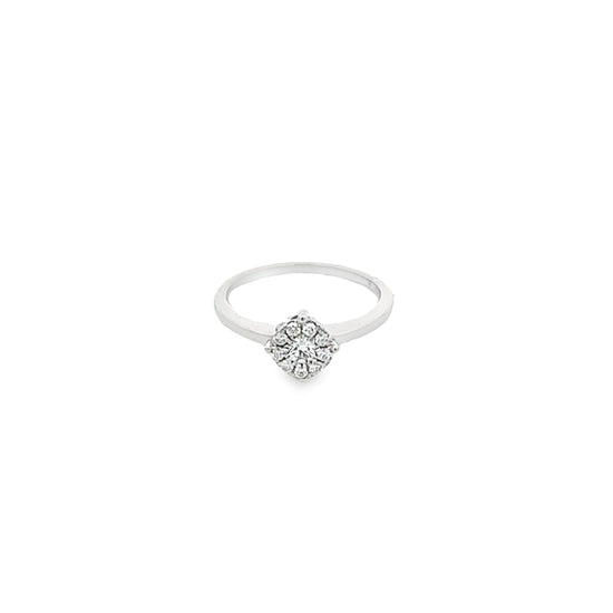 18K WHITE GOLD DIAMOND RING - 0021082