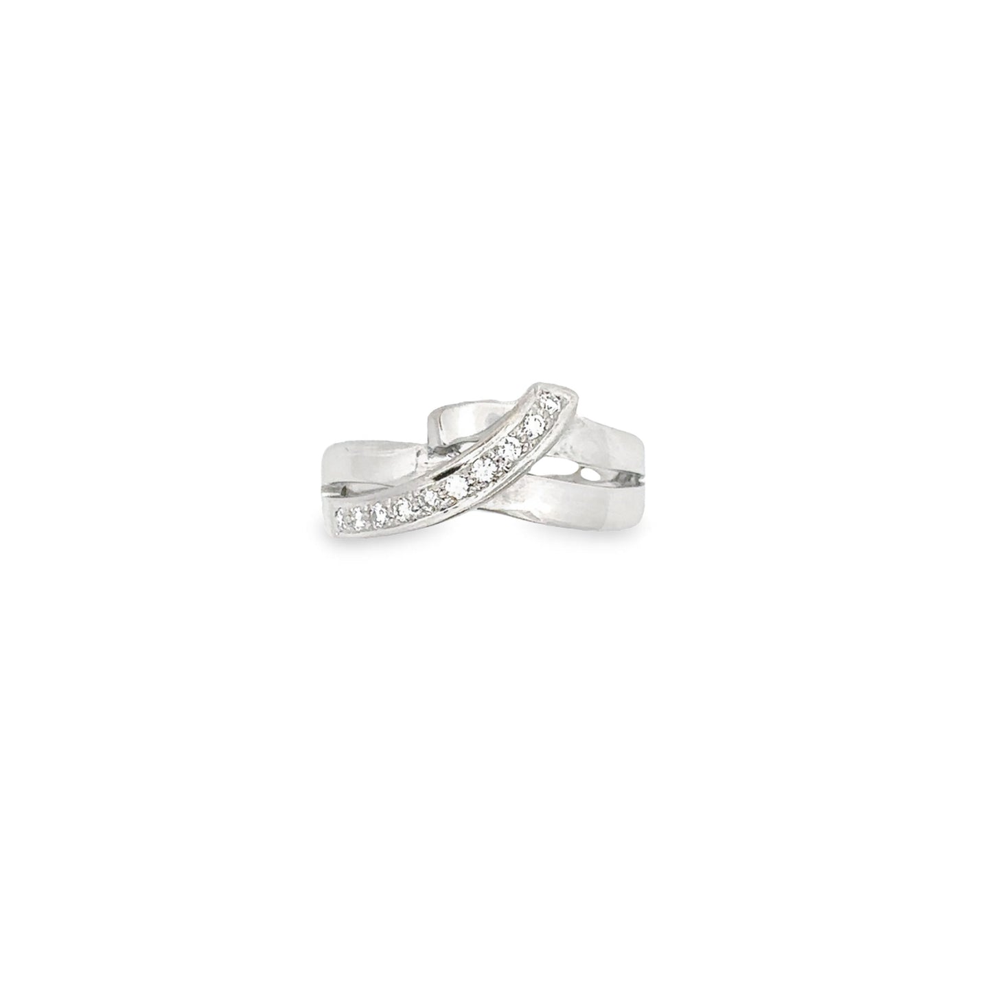 18K WHITE GOLD DIAMOND RING - 0021088