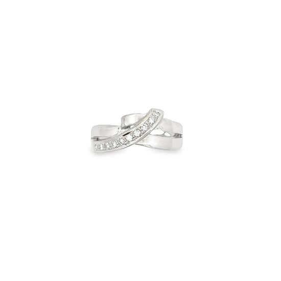 18K WHITE GOLD DIAMOND RING - 0021088