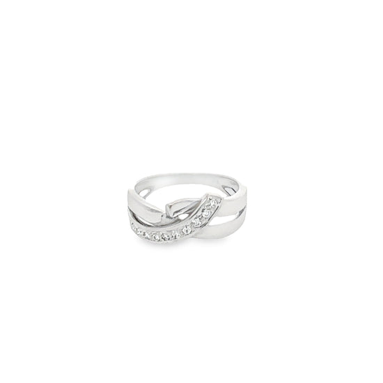 18K WHITE GOLD DIAMOND RING - 0021088