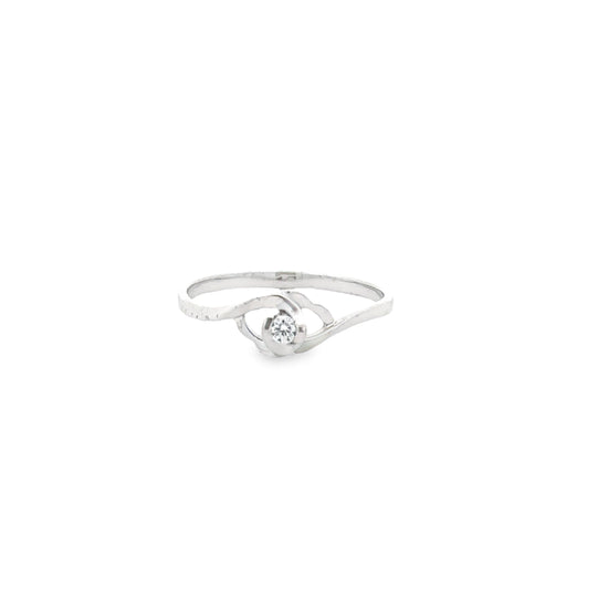 18K WHITE GOLD DIAMOND RING - 0021099