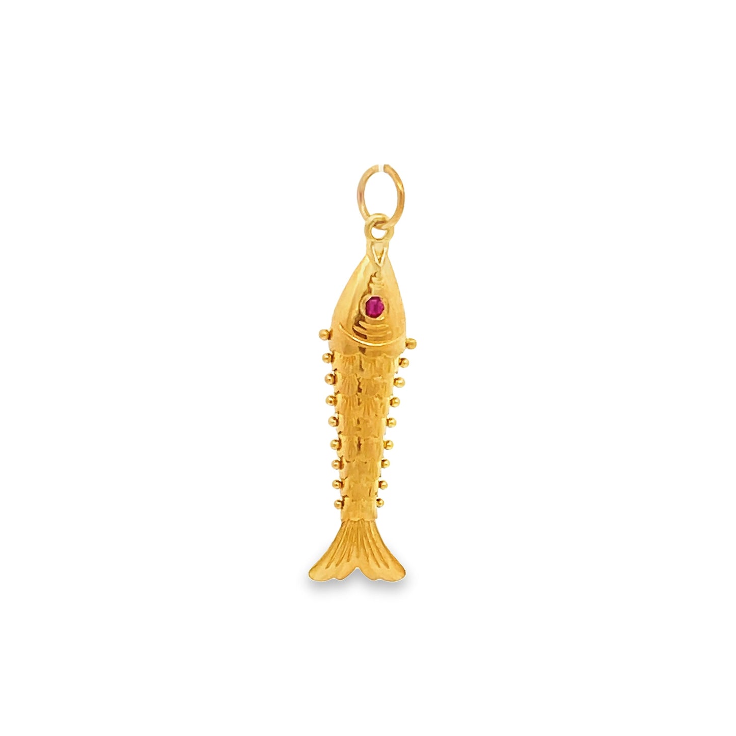 22K GOLD STONE PENDANT - 0022019