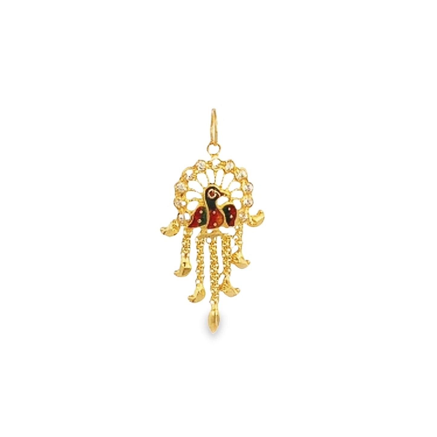 22K GOLD STONE PENDANT - 0021748