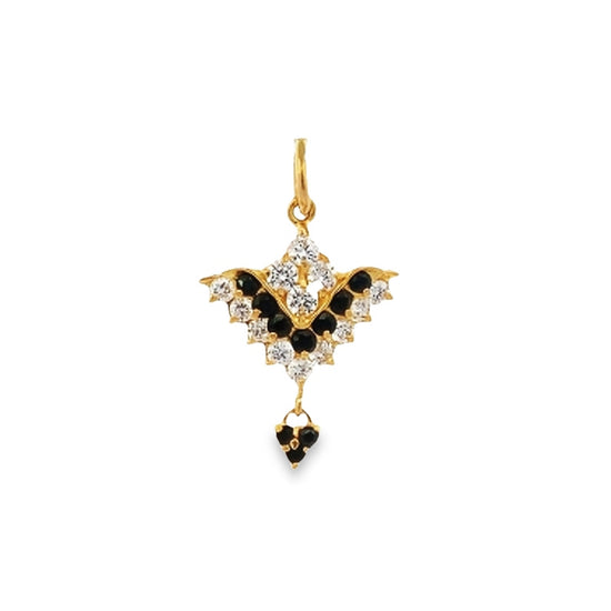 22K GOLD STONE PENDANT - 0021767