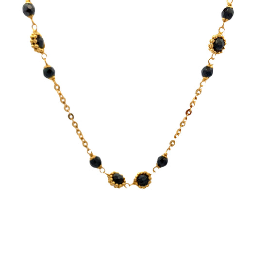 22K GOLD STONE CHAIN - 0021808