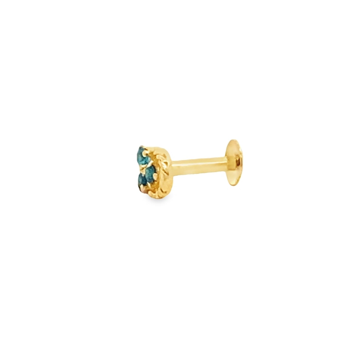 22K GOLD STONE NOSE STUD - 0021966