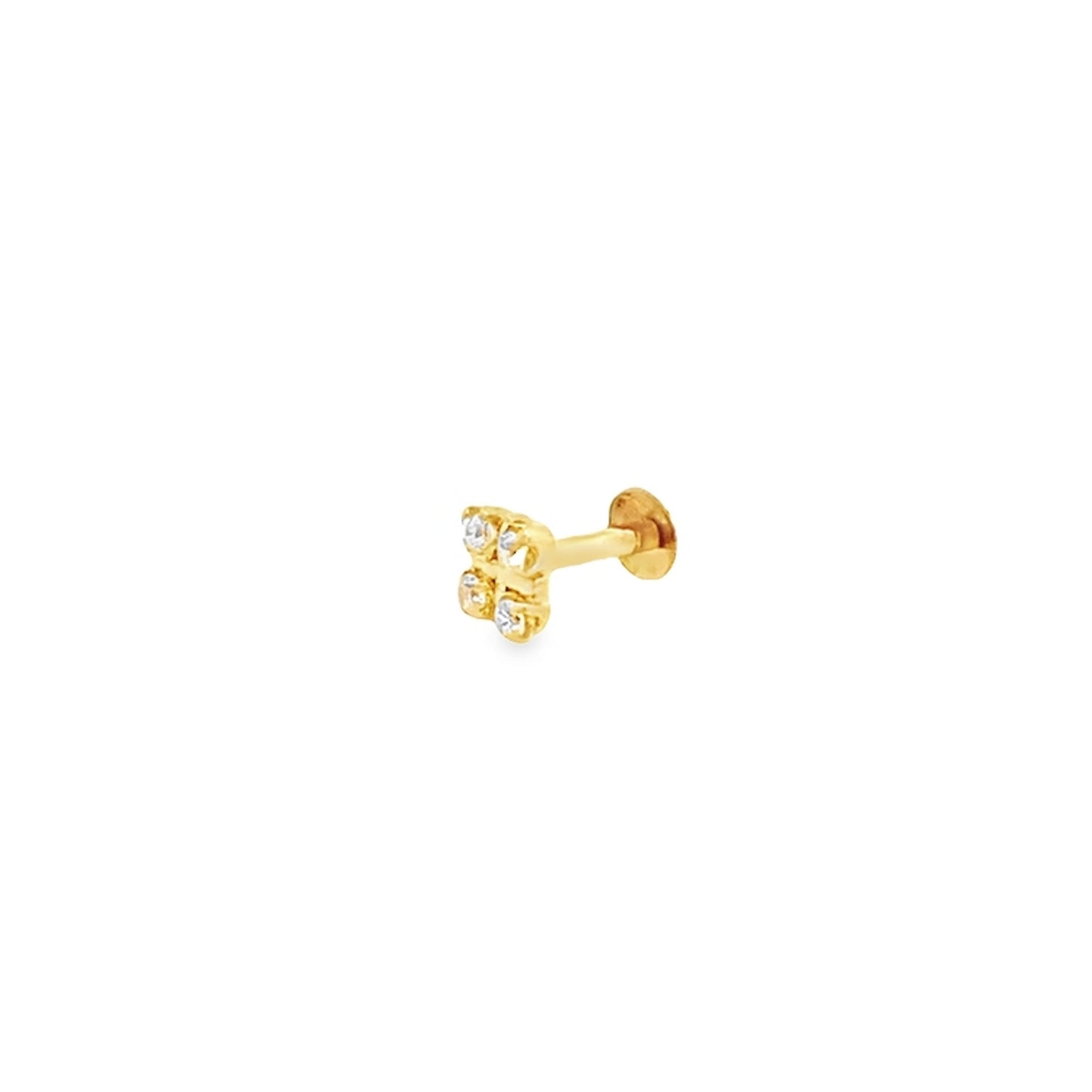 22K GOLD STONE NOSE STUD - 0021990